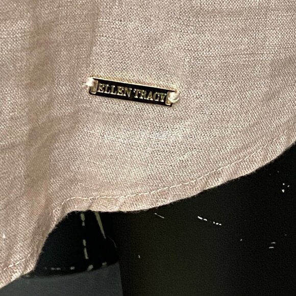 Ellen Tracy Linen Tunic Top in Blush Size Medium - Picture 7 of 8